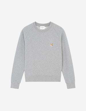 Fox head patch adjusted sweatshirt, grey mélange