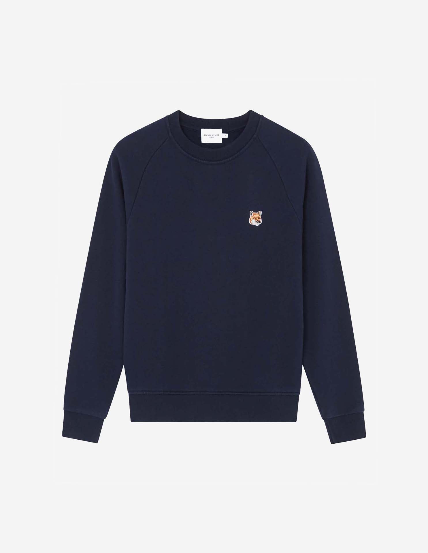 Fox head patch adjusted sweatshirt, navy