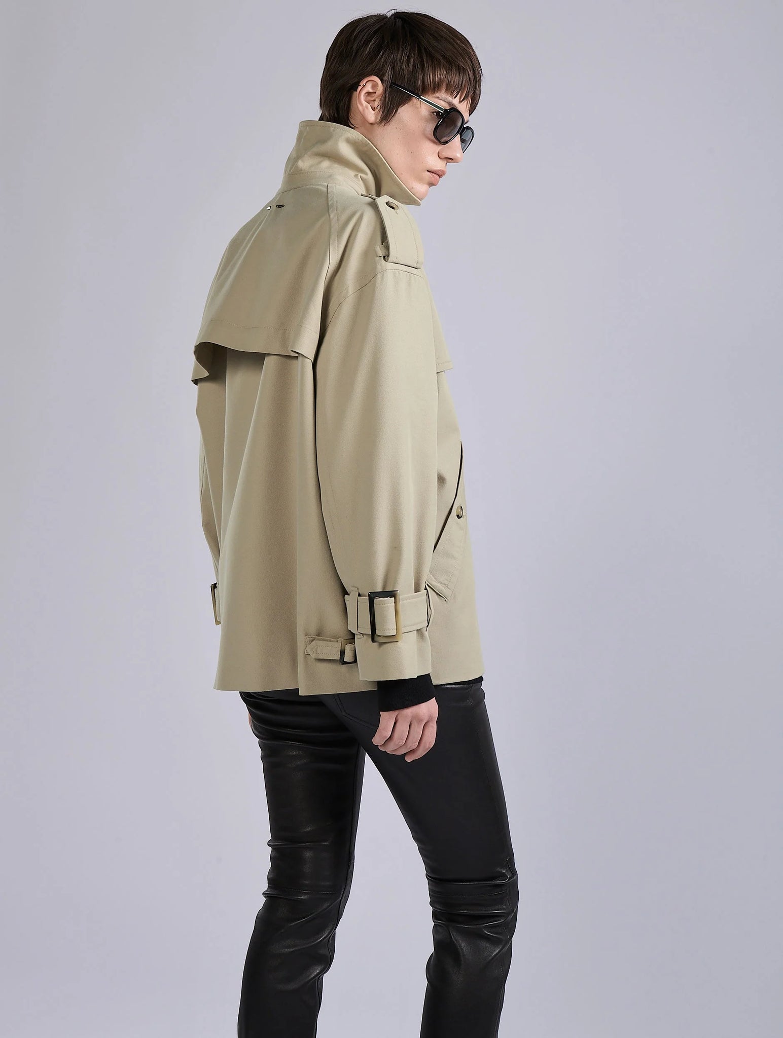 Oversized Gabardine Jacket, Sand