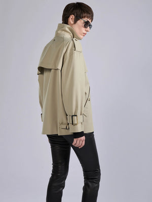 Oversized Gabardine Jacket, Sand
