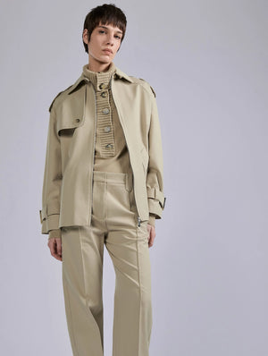 Oversized Gabardine Jacket, Sand