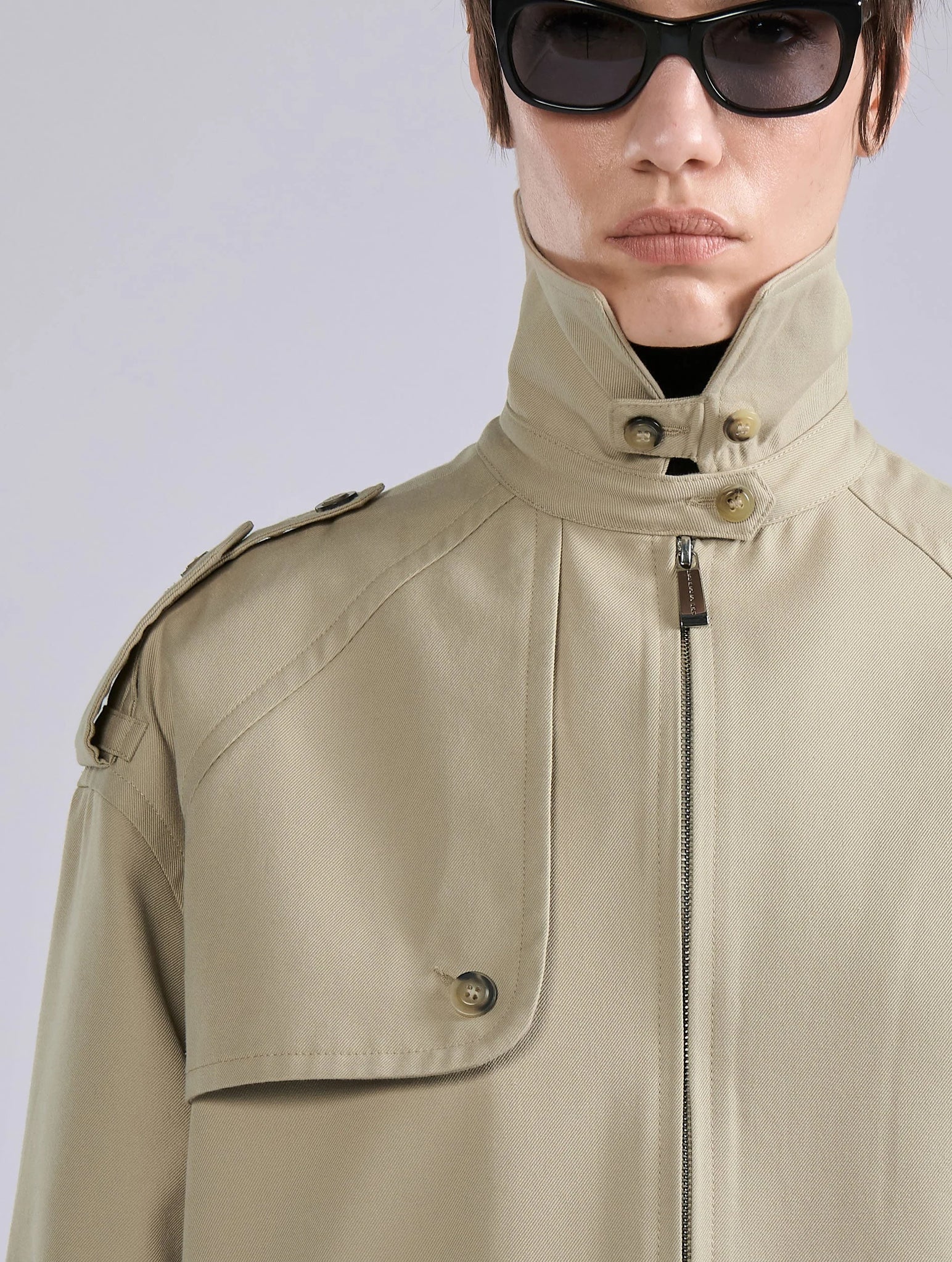 Oversized Gabardine Jacket, Sand