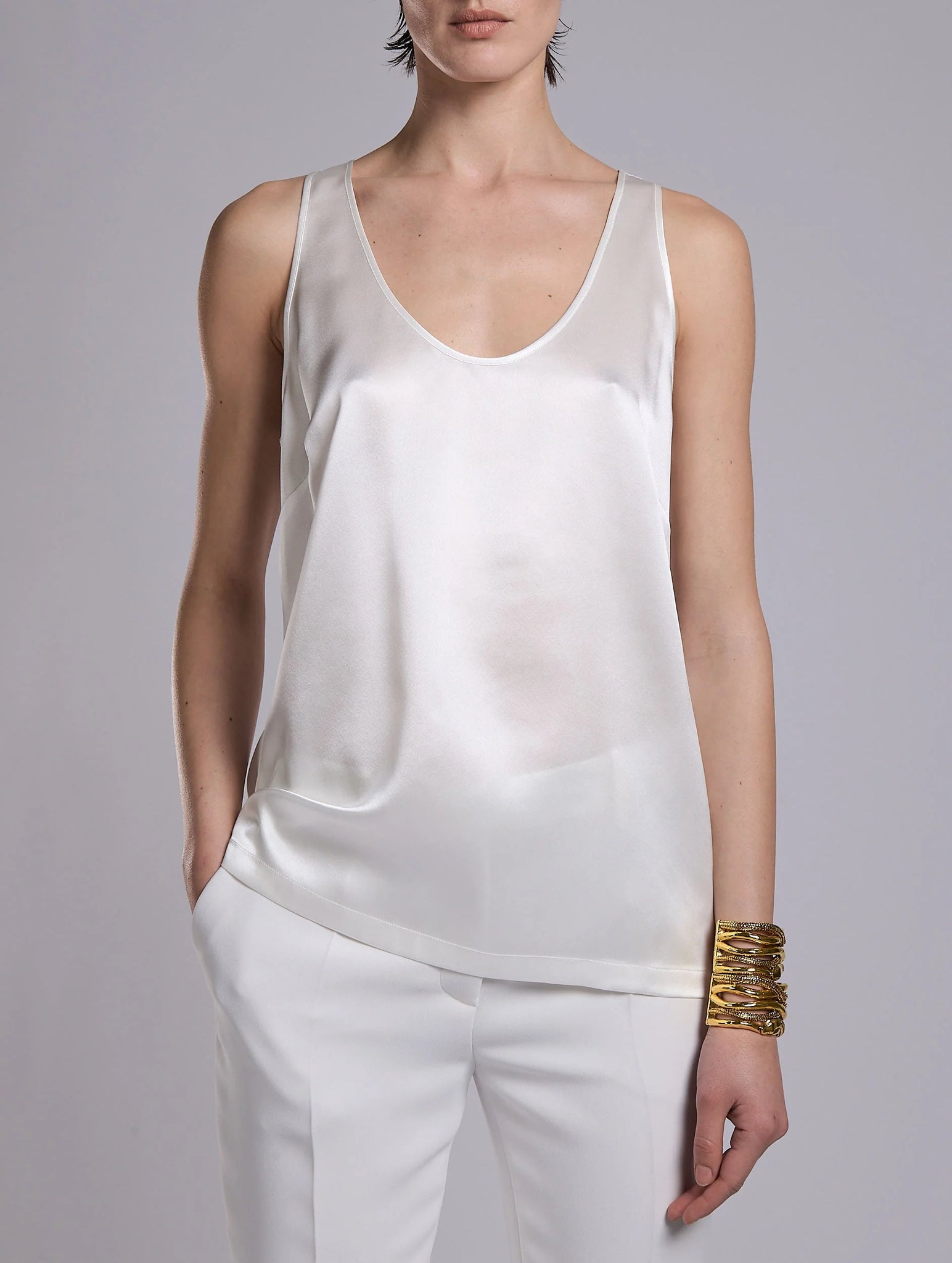 White silk cami, BB