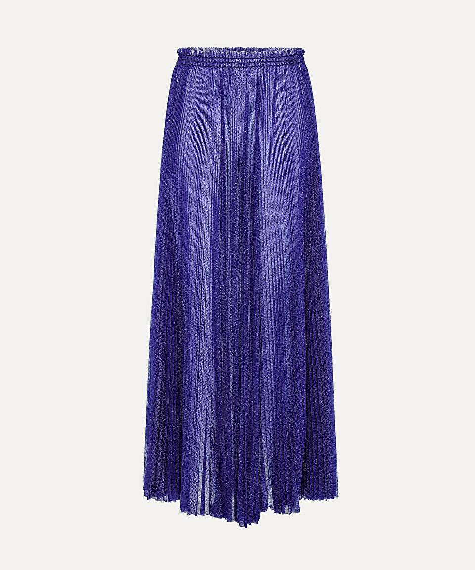 skirt in glittery pleated jacquard tulle