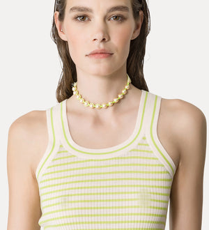 ribbed tank in merino wool, reflex