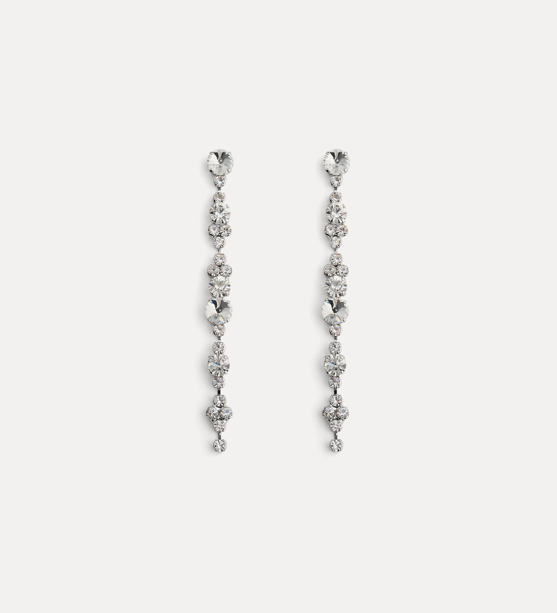 dangling earrings with crystal detailing