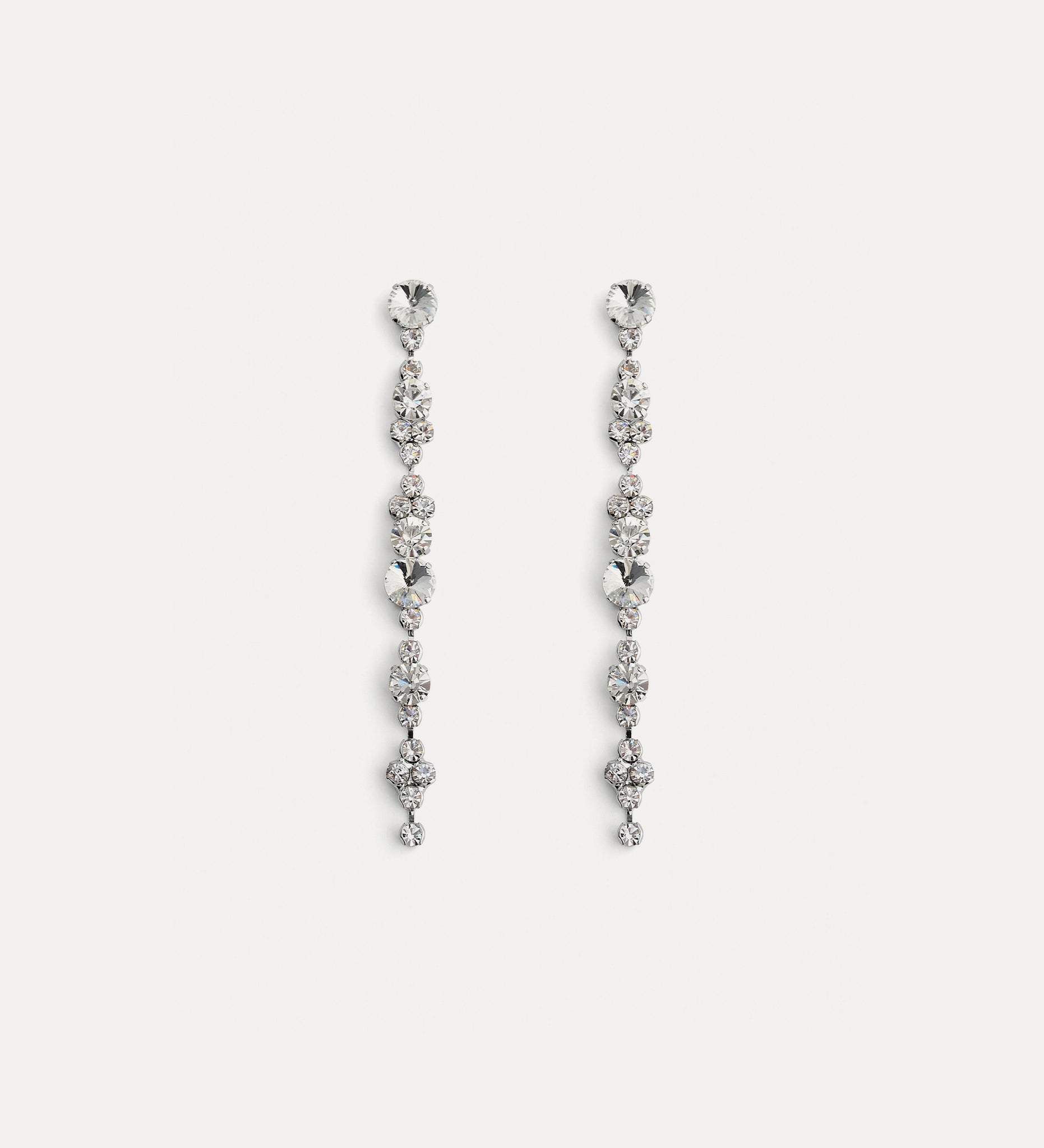 dangling earrings with crystal detailing