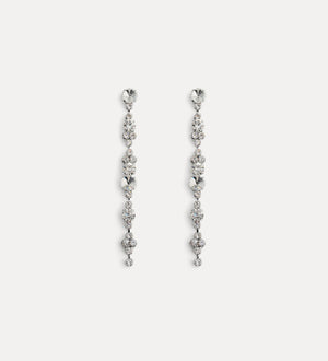 dangling earrings with crystal detailing