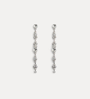 dangling earrings with crystal detailing