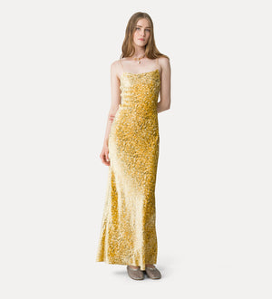 slip dress in “en rêve” fil–coupé