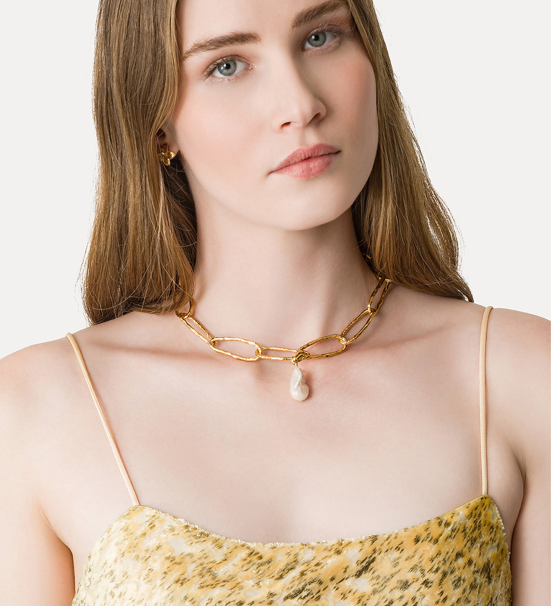 slip dress in “en rêve” fil–coupé