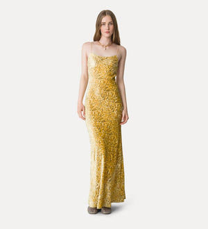 slip dress in “en rêve” fil–coupé
