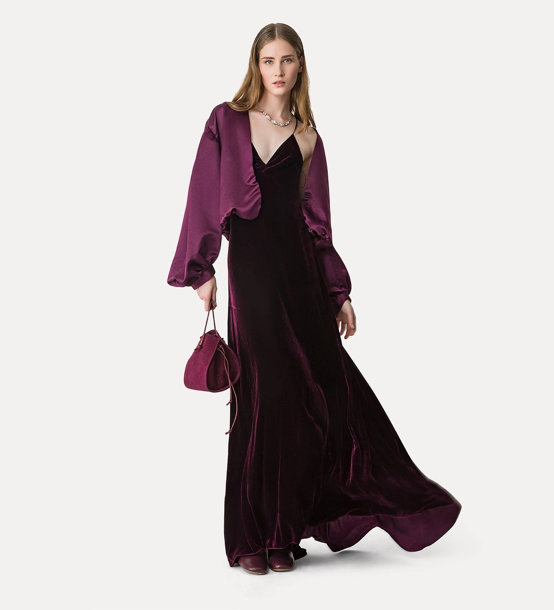 velvet slip dress, black