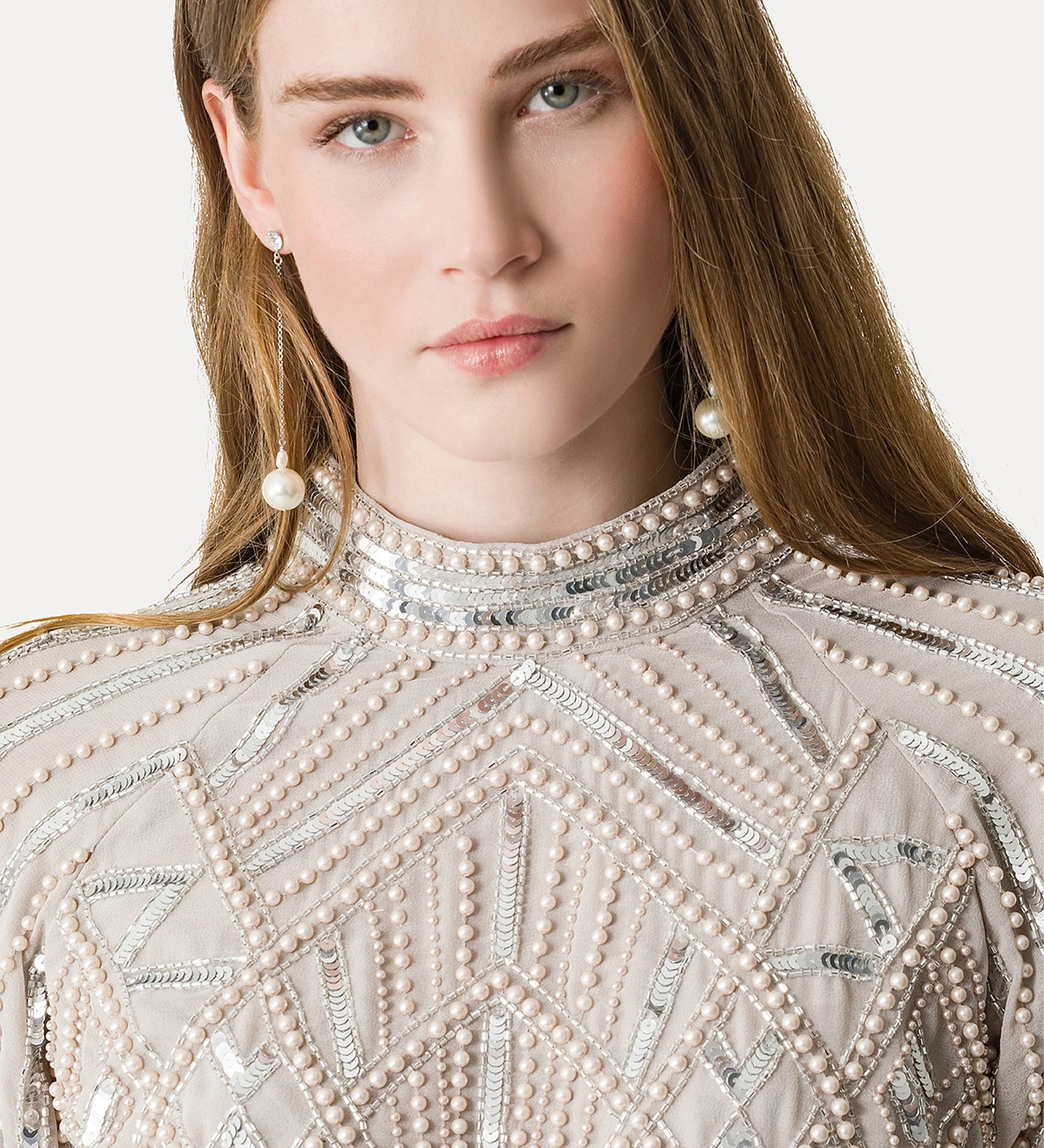 enchanted pearls embroidery top