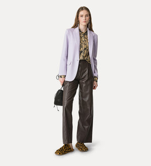 honey print satin shirt