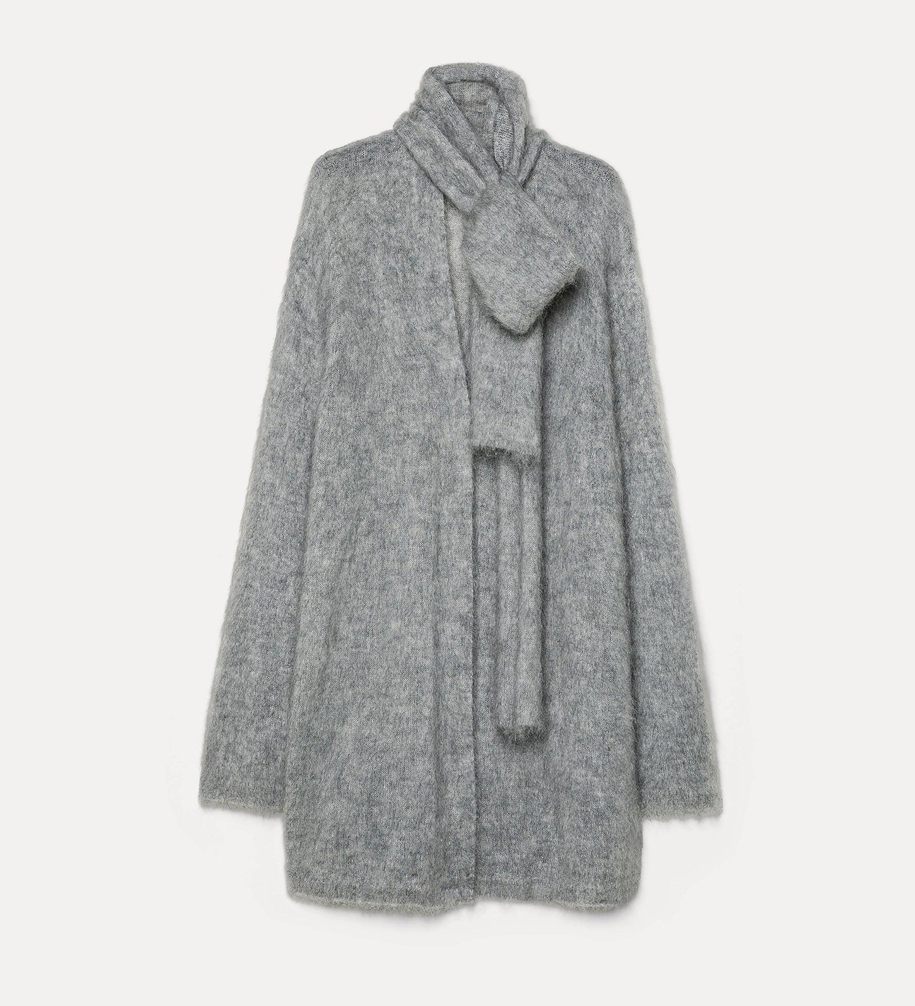 oversized cardigan in brushed mohair wool