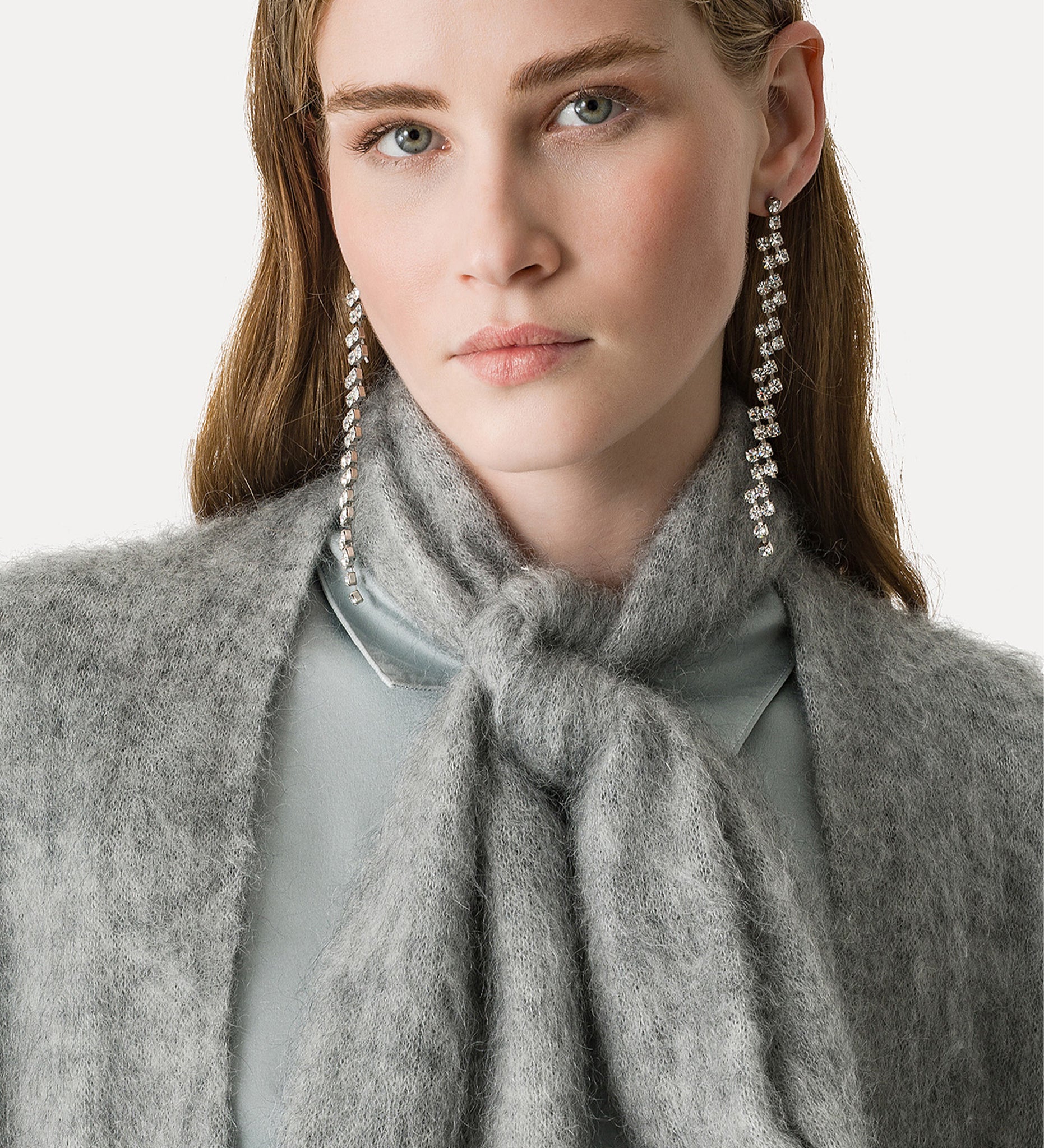 oversized cardigan in brushed mohair wool