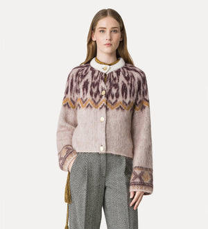 jacquard cardigan fair isle