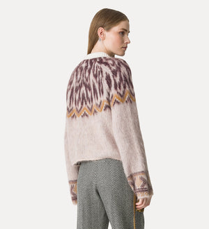 jacquard cardigan fair isle