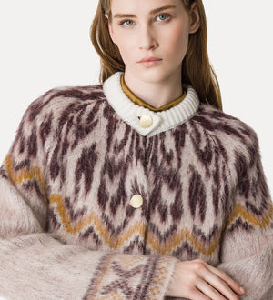 jacquard cardigan fair isle