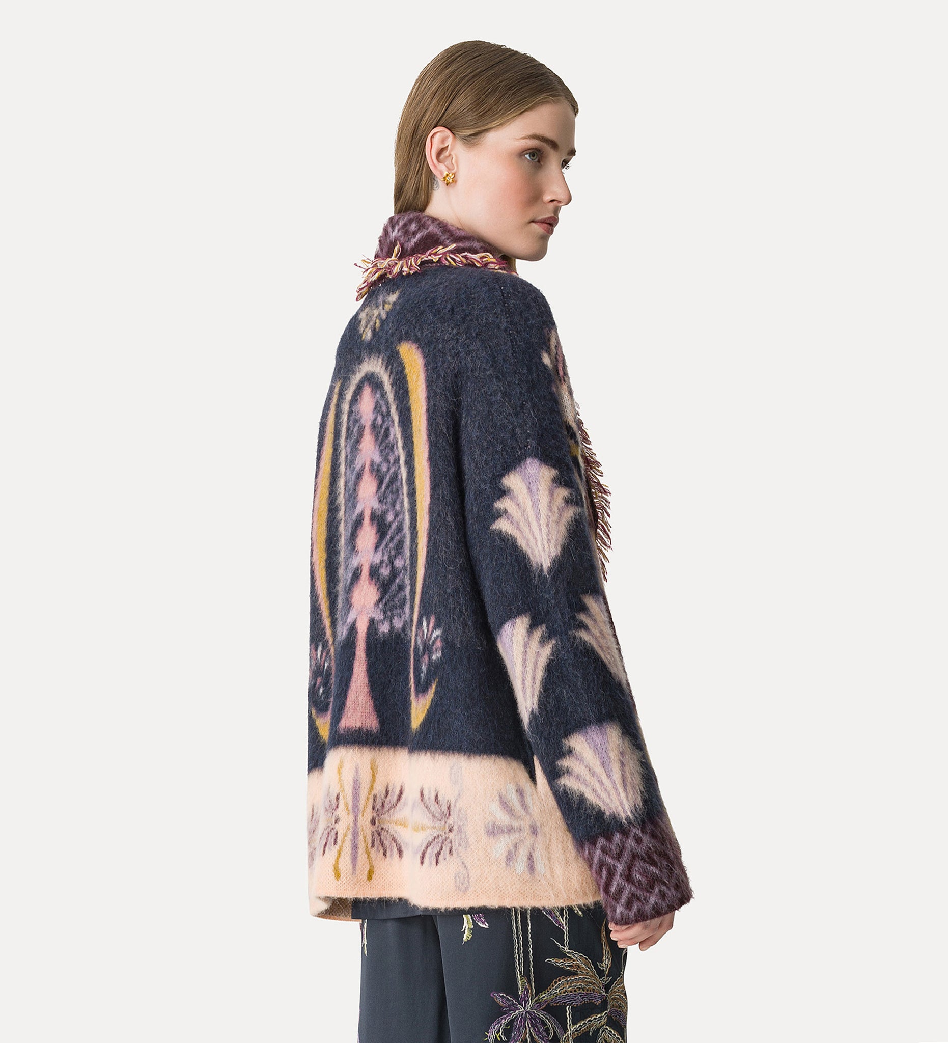 longline cardigan in baby alpaca wool