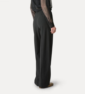 high–rise trousers in a wool blend, noir