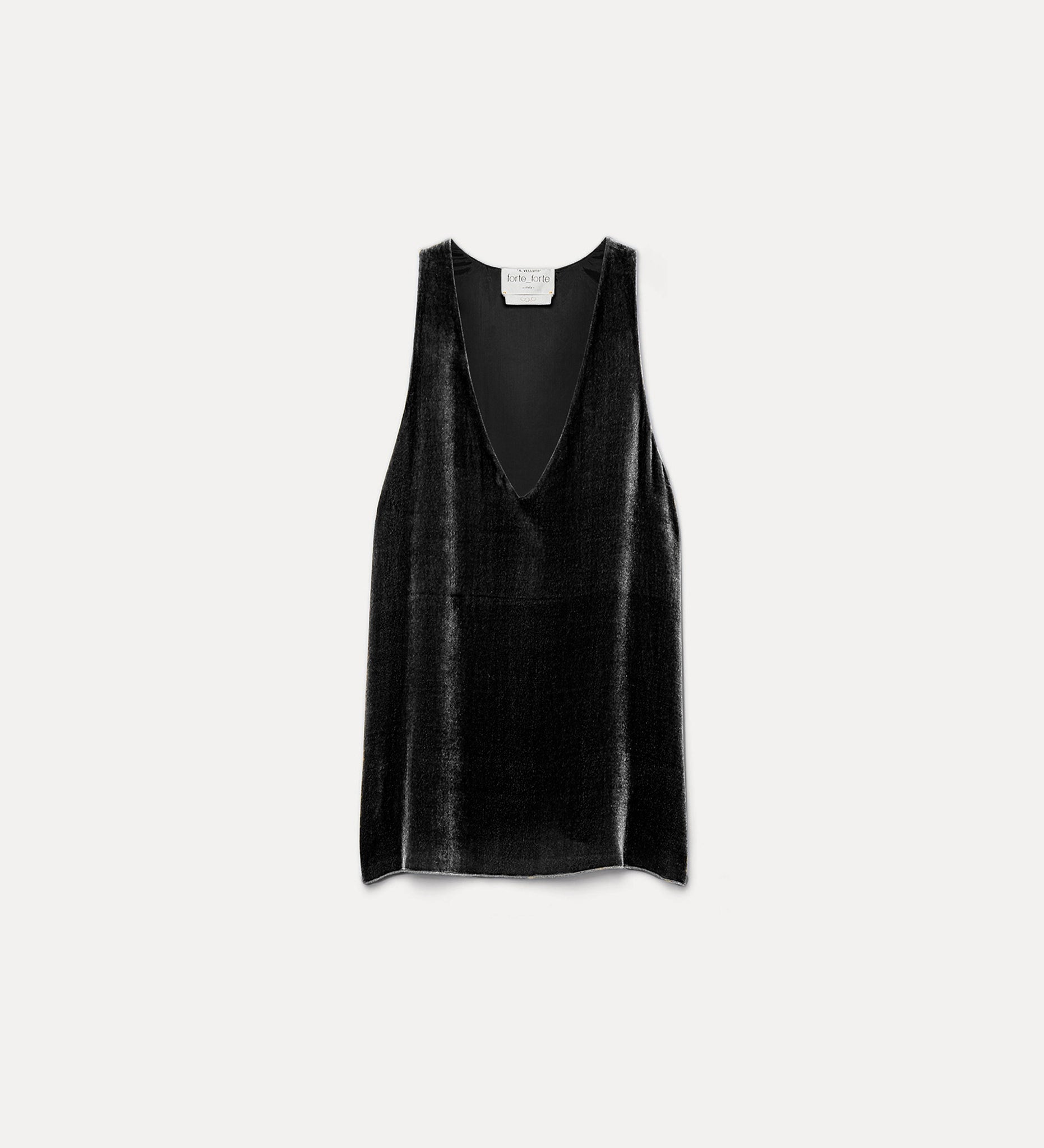 fluid chic velvet tank top, notte