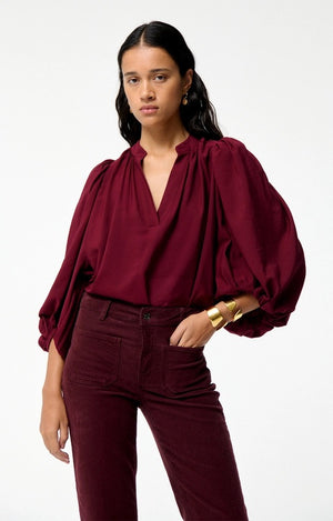 Bell blouse, Bordeaux