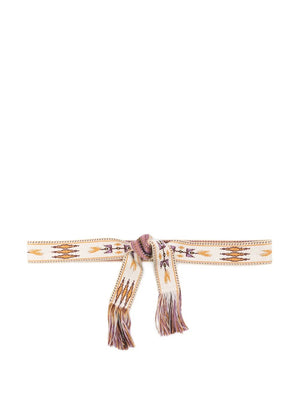 Etka belt, écru/yellow