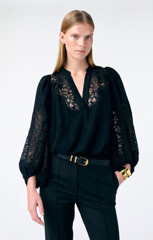 Bell blouse, Black
