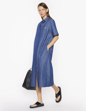 Double pocket shirt dress