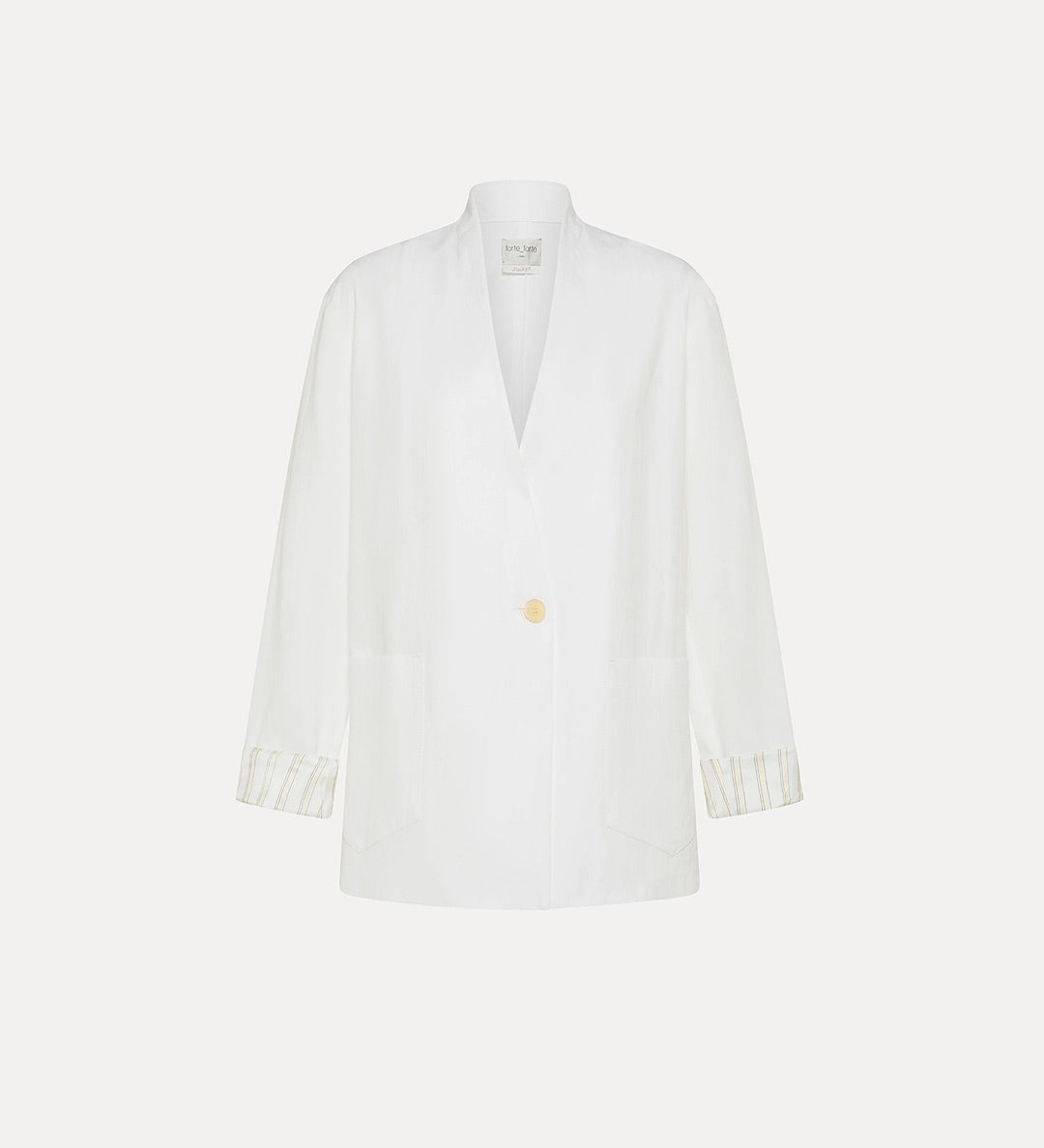 double-breasted jacket, white