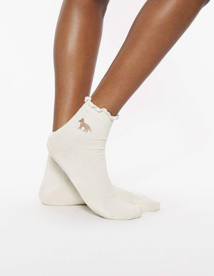 Tonal baby fox socks, Marble