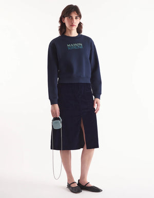 Gradient boxy sweatshirt, Navy