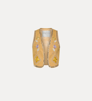 oniric blossom vest, grano