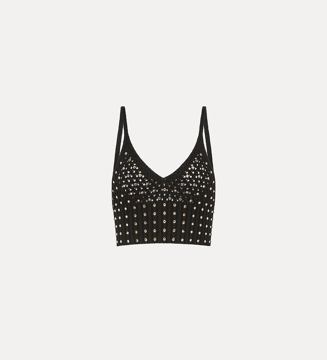 bralette w crystal embellishment, black