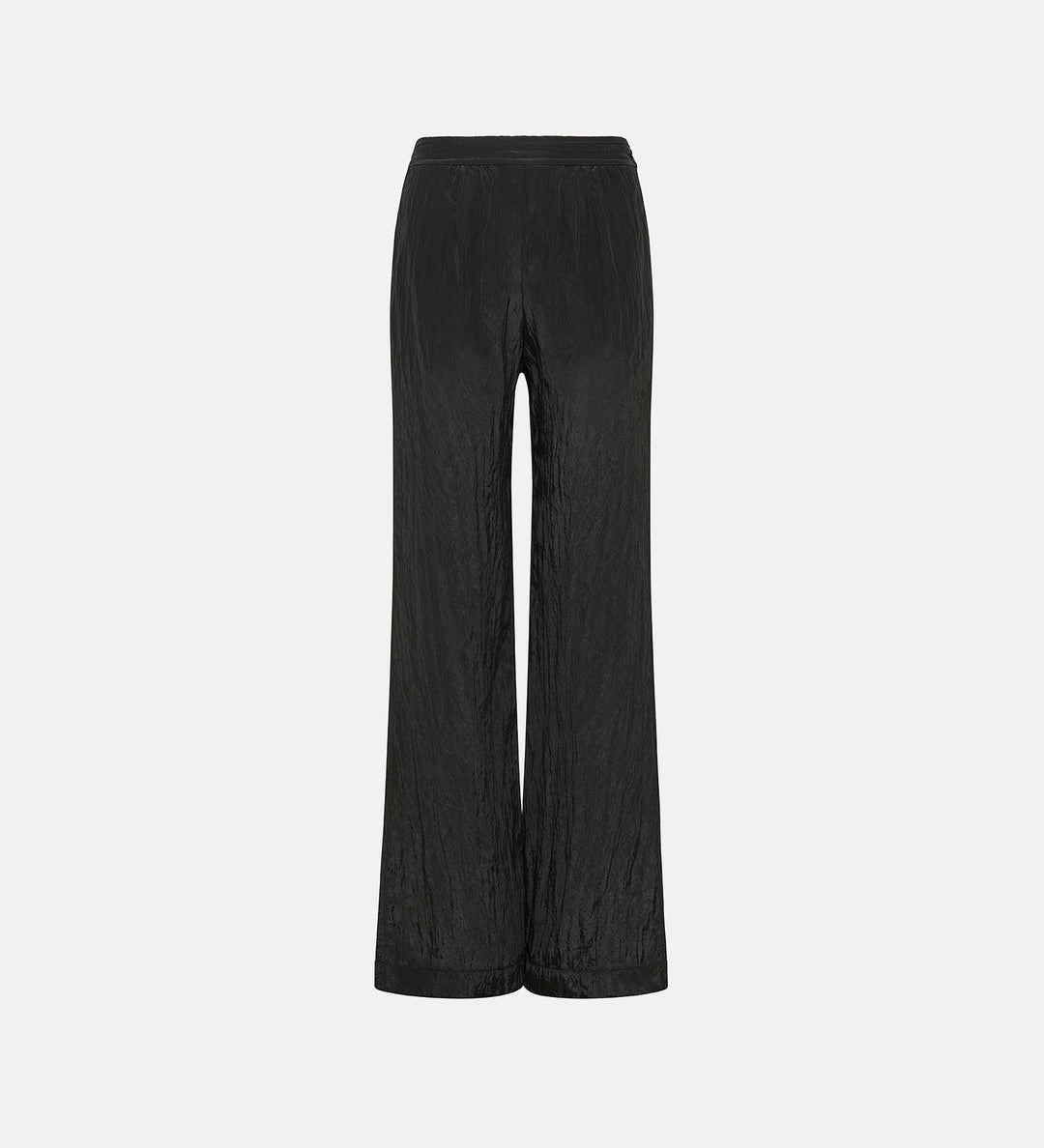flared trousers in satin