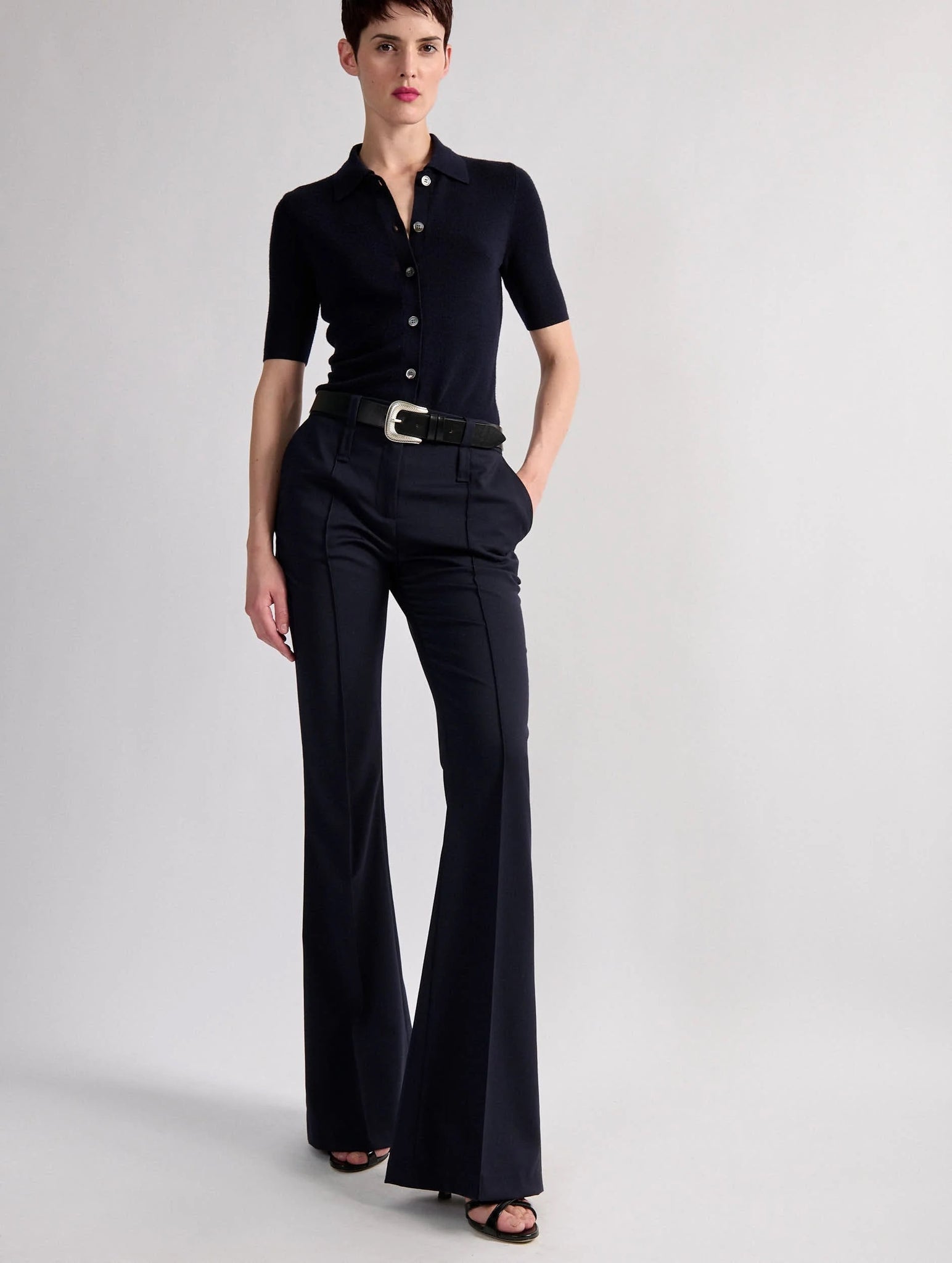 BB Navy flare pants