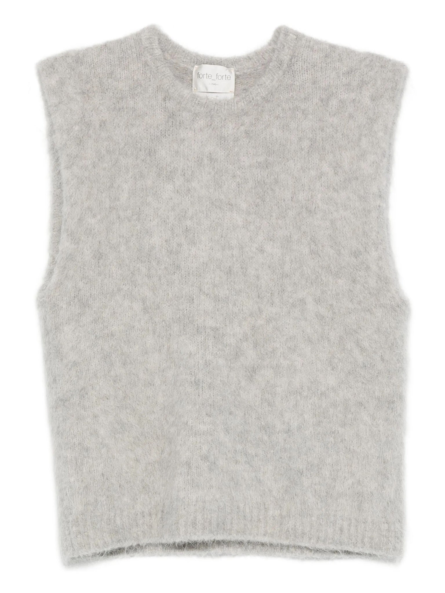 sleeveless oversized vest, pearl