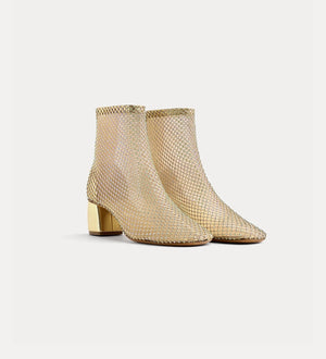 chic mesh ankle boot, stone
