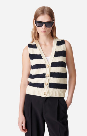Dounya cardigan off white/navy