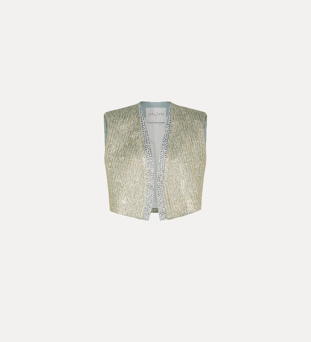 lurex jacquard vest w strass, twinkle