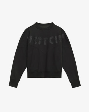 Houston sweatshirt, black glitter