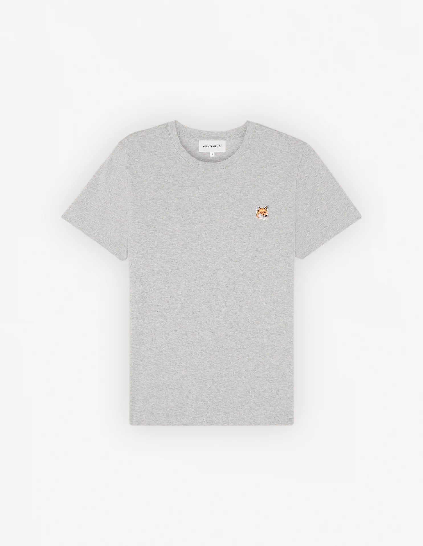 Fox head patch t-shirt, grey mélange