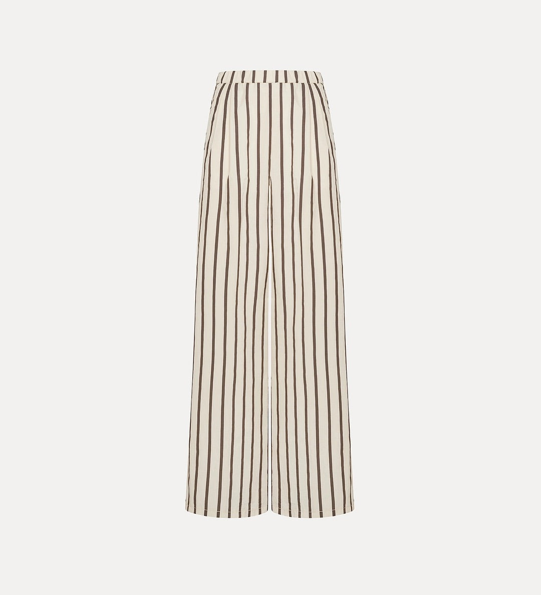 wide-leg pinstripe trousers