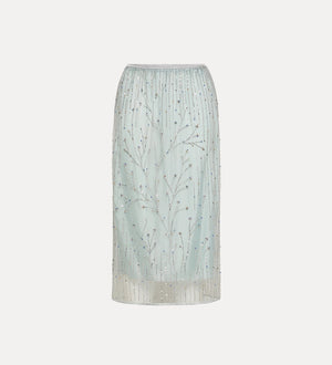 tulle skirt with “firefly” embroidered detailing