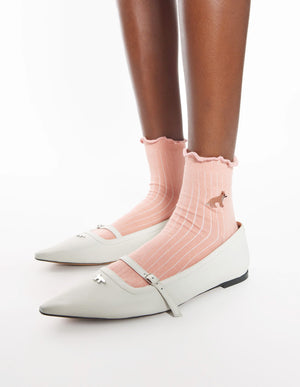 Tonal baby fox socks, Porcelaine Pink