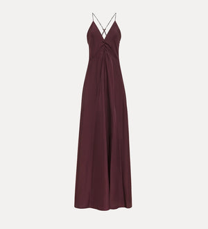 dress in pure silk, black orchid