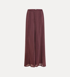 cotton & silk voile trousers, black orchid
