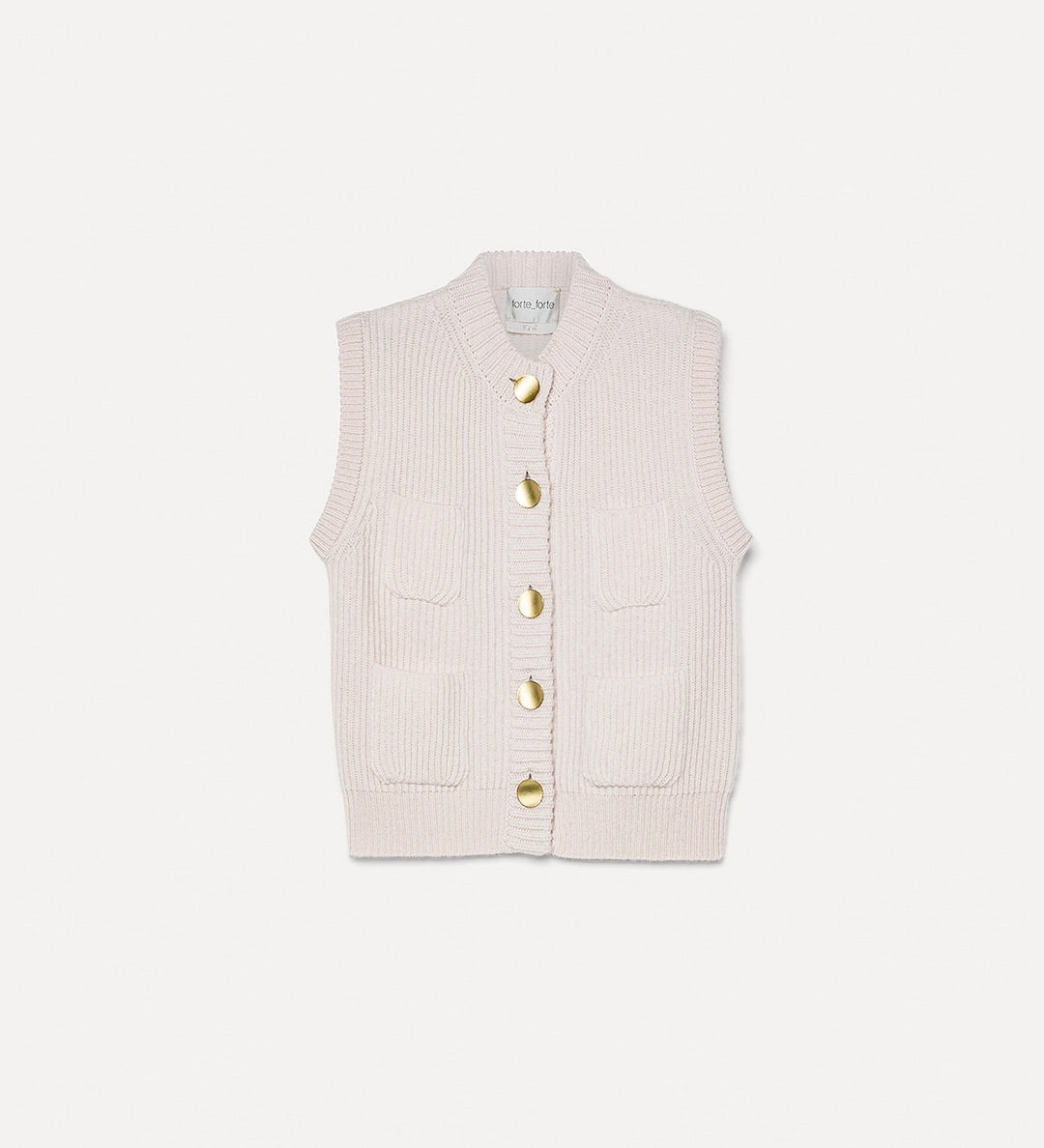 fisherman's–rib vest in cashmere and wool